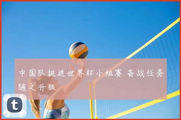 中国队挺进世界杯小组赛 备战任务随之升级